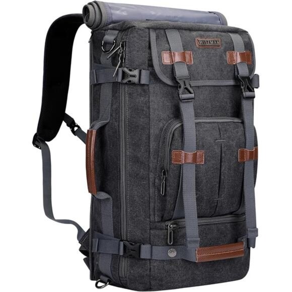 Canvas Backpack Vintage Travel Backpack Large Laptop Bags Convertible Shoulder